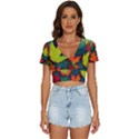 Leaves Foliage Autumn Nature Forest Fall V-Neck Crop Top View1