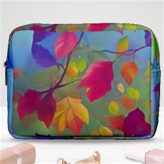 Leaves Foliage Autumn Branch Trees Nature Forest Make Up Pouch (large) by Uceng