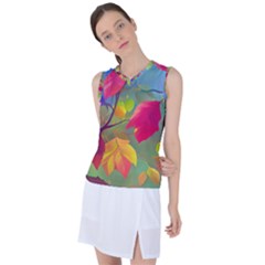 Leaves Foliage Autumn Branch Trees Nature Forest Women s Sleeveless Sports Top by Uceng