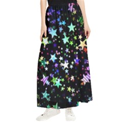 Christmas Star Gloss Lights Light Maxi Chiffon Skirt by Uceng