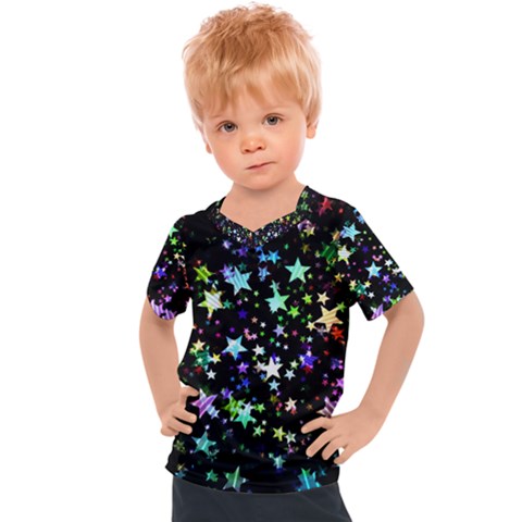 Christmas Star Gloss Lights Light Kids  Sports Tee by Uceng