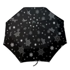 Christmas Snowflake Seamless Pattern With Tiled Falling Snow Folding Umbrellas by Uceng