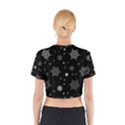 Christmas Snowflake Seamless Pattern With Tiled Falling Snow Cotton Crop Top View2