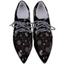 Christmas Snowflake Seamless Pattern With Tiled Falling Snow Pointed Oxford Shoes View1