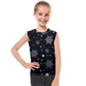 Christmas Snowflake Seamless Pattern With Tiled Falling Snow Kids  Mesh Tank Top View1