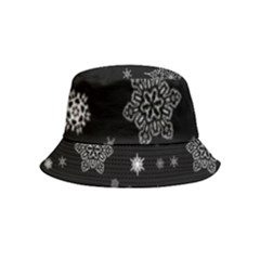 Christmas Snowflake Seamless Pattern With Tiled Falling Snow Bucket Hat (kids) by Uceng