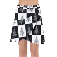 Christmas Tree Xmas Tree Wrap Front Skirt by Uceng