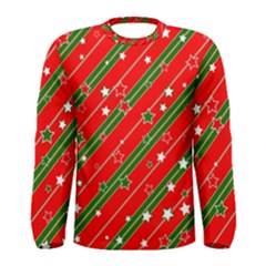 Christmas Paper Star Texture Men s Long Sleeve Tee by Uceng