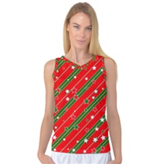 Christmas Paper Star Texture Women s Basketball Tank Top