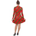 Christmas Paper Star Texture Long Sleeve Panel Dress View2