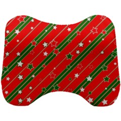 Christmas Paper Star Texture Head Support Cushion by Uceng