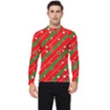 Christmas Paper Star Texture Men s Long Sleeve Rash Guard View1