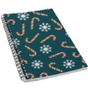 Christmas Seamless Pattern With Candies Snowflakes 5.5  x 8.5  Notebook View1