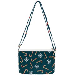 Christmas Seamless Pattern With Candies Snowflakes Double Gusset Crossbody Bag by Uceng