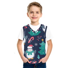 Colorful Funny Christmas Pattern Kids  Basketball Tank Top by Uceng