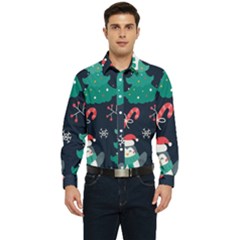 Colorful Funny Christmas Pattern Men s Long Sleeve  Shirt by Uceng