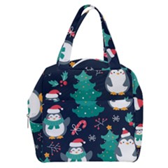 Colorful Funny Christmas Pattern Boxy Hand Bag by Uceng