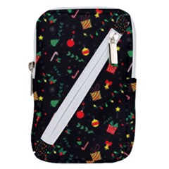 Christmas Pattern Texture Colorful Wallpaper Belt Pouch Bag (large)