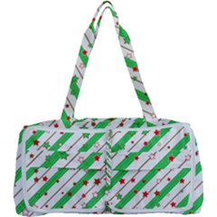 Christmas Paper Stars Pattern Texture Background Colorful Colors Seamless Multi Function Bag by Uceng