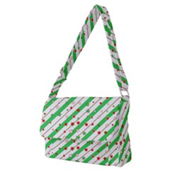 Christmas Paper Stars Pattern Texture Background Colorful Colors Seamless Full Print Messenger Bag (m)