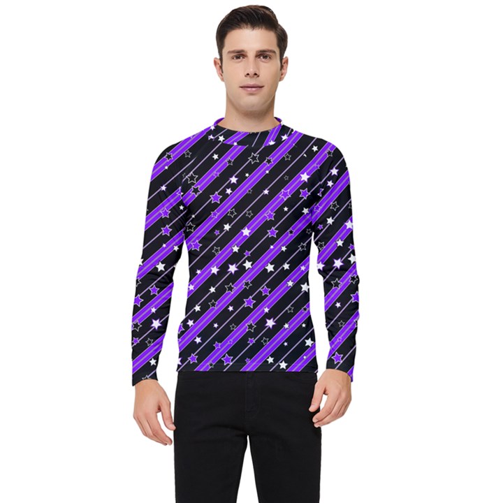 Christmas Paper Star Texture Men s Long Sleeve Rash Guard