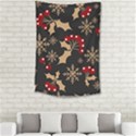 Christmas Pattern With Snowflakes Berries Small Tapestry View2