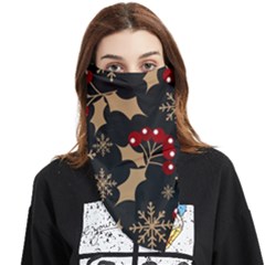 Christmas Pattern With Snowflakes Berries Face Covering Bandana (triangle) by Uceng