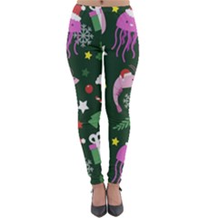 Dinosaur Colorful Funny Christmas Pattern Lightweight Velour Leggings by Uceng