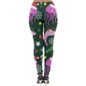 Dinosaur Colorful Funny Christmas Pattern Lightweight Velour Leggings View2