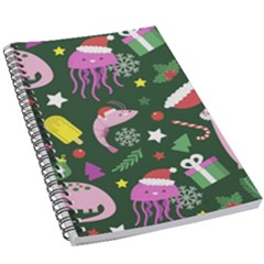 Dinosaur Colorful Funny Christmas Pattern 5 5  X 8 5  Notebook by Uceng