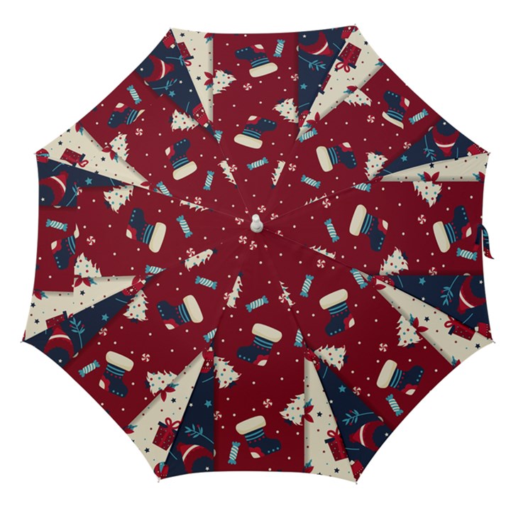 Flat Design Christmas Pattern Collection Art Straight Umbrellas