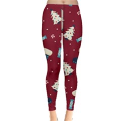 Flat Design Christmas Pattern Collection Art Leggings  by Uceng