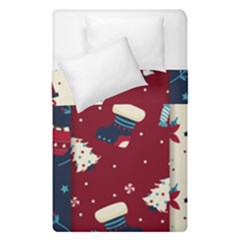 Flat Design Christmas Pattern Collection Art Duvet Cover Double Side (single Size) by Uceng