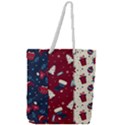 Flat Design Christmas Pattern Collection Art Full Print Rope Handle Tote (Large) View1