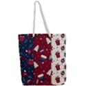 Flat Design Christmas Pattern Collection Art Full Print Rope Handle Tote (Large) View2