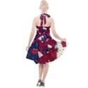 Flat Design Christmas Pattern Collection Art Halter Party Swing Dress  View2