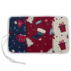 Flat Design Christmas Pattern Collection Art Pen Storage Case (m) by Uceng