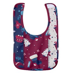 Flat Design Christmas Pattern Collection Art Baby Bib by Uceng