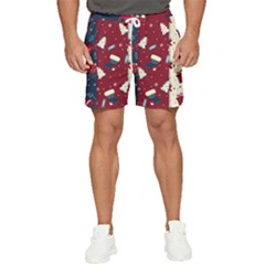 Flat Design Christmas Pattern Collection Art Men s Runner Shorts by Uceng