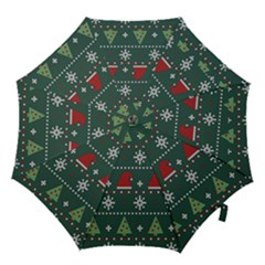 Beautiful Knitted Christmas Pattern Hook Handle Umbrellas (large) by Uceng