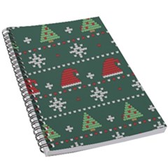 Beautiful Knitted Christmas Pattern 5 5  X 8 5  Notebook by Uceng