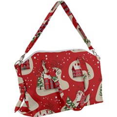 Christmas New Year Seamless Pattern Canvas Crossbody Bag by Uceng