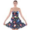 Colorful Funny Christmas Pattern Strapless Bra Top Dress View1