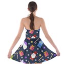 Colorful Funny Christmas Pattern Strapless Bra Top Dress View2