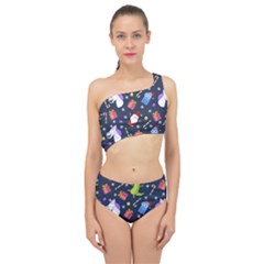 Colorful Funny Christmas Pattern Spliced Up Two Piece Swimsuit by Uceng