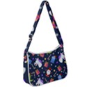 Colorful Funny Christmas Pattern Zip Up Shoulder Bag View1