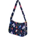 Colorful Funny Christmas Pattern Zip Up Shoulder Bag View2