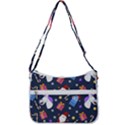 Colorful Funny Christmas Pattern Zip Up Shoulder Bag View3