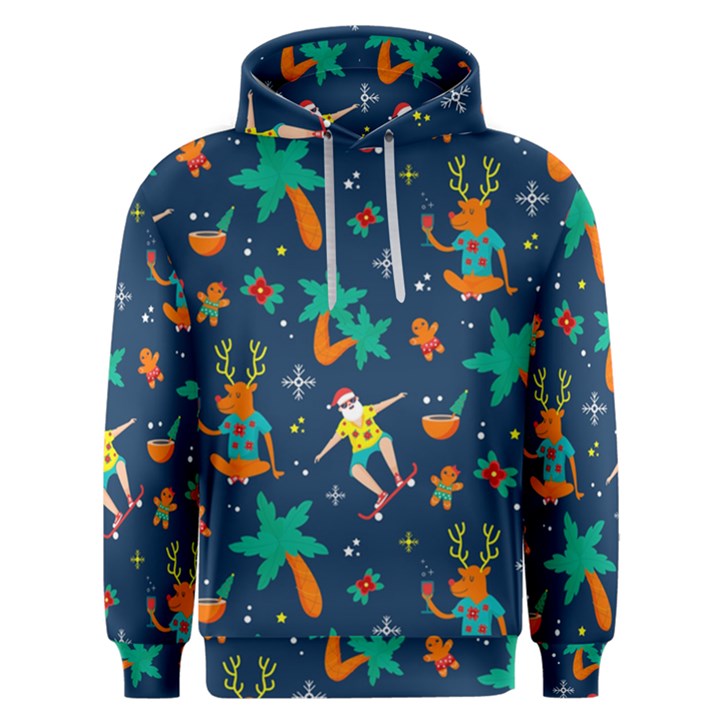 Colorful Funny Christmas Pattern Men s Overhead Hoodie