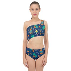 Colorful Funny Christmas Pattern Spliced Up Two Piece Swimsuit by Uceng